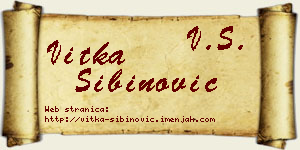 Vitka Sibinović vizit kartica